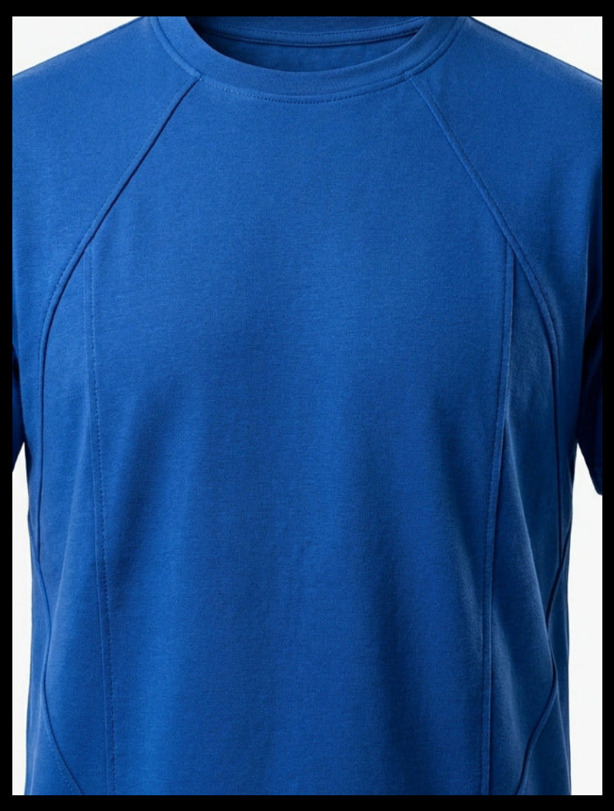 Structured Tee  - Ultramarine Blue | Premium Fit T-Shirt for Men | Vanguard