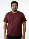 Structured Tee  - Claret Maroon | Premium Fit T-Shirt for Men | Vanguard